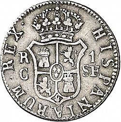 Large Reverse for 1 Real 1812 coin