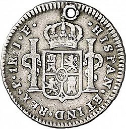 Large Reverse for 1 Real 1813 coin
