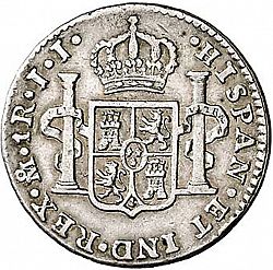 Large Reverse for 1 Real 1813 coin