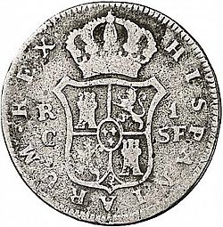 Large Reverse for 1 Real 1814 coin