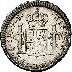 Large Reverse for 1 Real 1816 coin