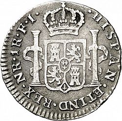 Large Reverse for 1 Real 1819 coin