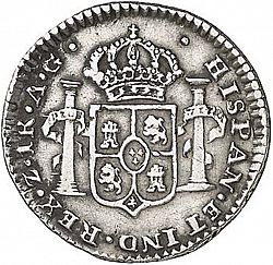 Large Reverse for 1 Real 1820 coin