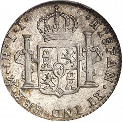 Large Reverse for 1 Real 1820 coin