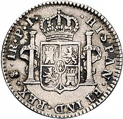 Large Reverse for 1 Real 1820 coin