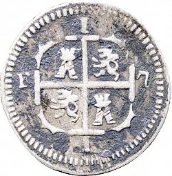 Large Reverse for 1 Real 1821 coin