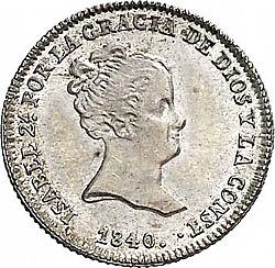 Large Obverse for 1 Real 1840 coin