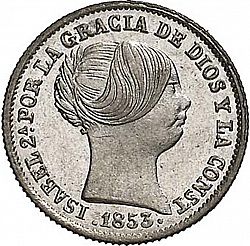 Large Obverse for 1 Real 1853 coin