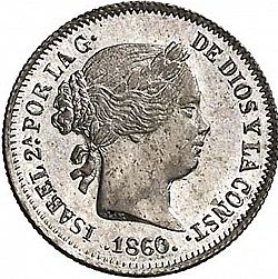 Large Obverse for 1 Real 1860 coin