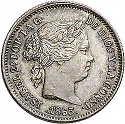 Large Obverse for 1 Real 1863 coin