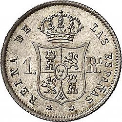 Large Reverse for 1 Real 1859 coin