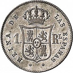 Large Reverse for 1 Real 1860 coin