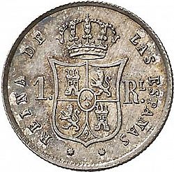 Large Reverse for 1 Real 1860 coin