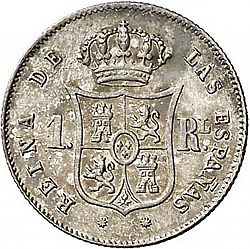 Large Reverse for 1 Real 1861 coin