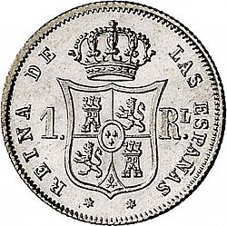Large Reverse for 1 Real 1861 coin