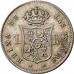 Large Reverse for 1 Real 1863 coin