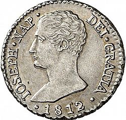 Large Obverse for 1 Real 1812 coin