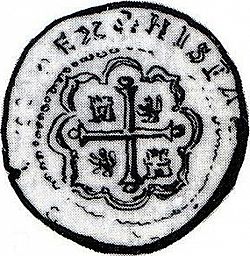 Large Reverse for 1 Real 1725 coin