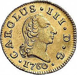 Large Obverse for 1/2 Escudo 1760 coin