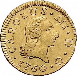Large Obverse for 1/2 Escudo 1760 coin