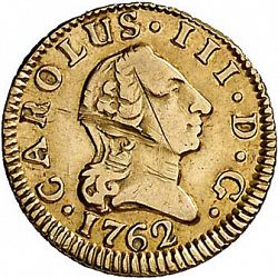 Large Obverse for 1/2 Escudo 1762 coin