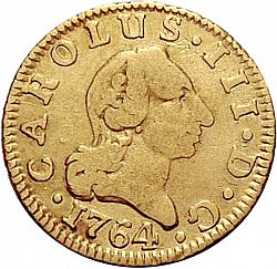 Large Obverse for 1/2 Escudo 1764 coin