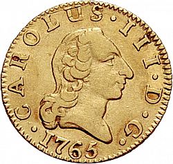 Large Obverse for 1/2 Escudo 1765 coin