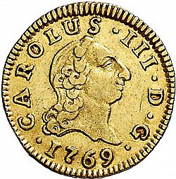 Large Obverse for 1/2 Escudo 1769 coin