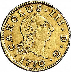 Large Obverse for 1/2 Escudo 1770 coin