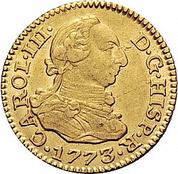 Large Obverse for 1/2 Escudo 1773 coin