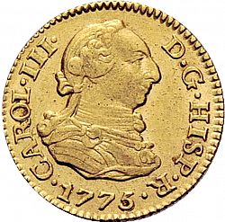 Large Obverse for 1/2 Escudo 1775 coin