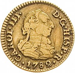 Large Obverse for 1/2 Escudo 1782 coin