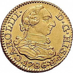 Large Obverse for 1/2 Escudo 1786 coin