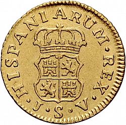 Large Reverse for 1/2 Escudo 1760 coin