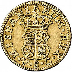 Large Reverse for 1/2 Escudo 1764 coin