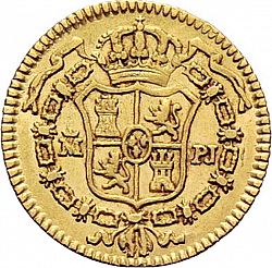 Large Reverse for 1/2 Escudo 1773 coin
