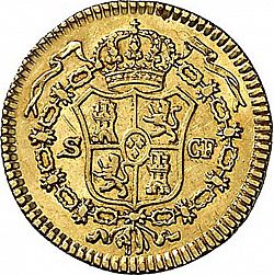 Large Reverse for 1/2 Escudo 1775 coin