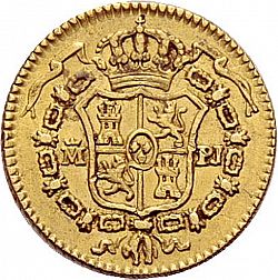 Large Reverse for 1/2 Escudo 1779 coin