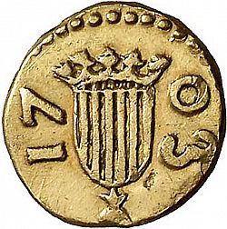 Large Obverse for 1/2 Escudo 1703 coin