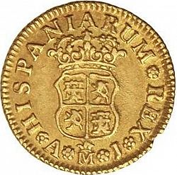 Large Reverse for 1/2 Escudo 1746 coin