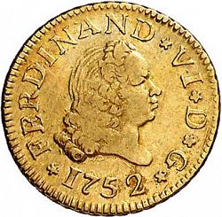 Large Obverse for 1/2 Escudo 1752 coin
