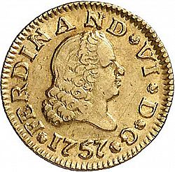 Large Obverse for 1/2 Escudo 1757 coin