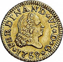 Large Obverse for 1/2 Escudo 1759 coin