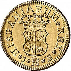 Large Reverse for 1/2 Escudo 1748 coin