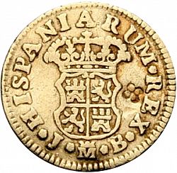 Large Reverse for 1/2 Escudo 1756 coin