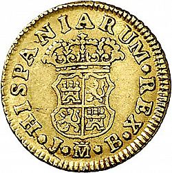 Large Reverse for 1/2 Escudo 1756 coin