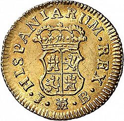 Large Reverse for 1/2 Escudo 1759 coin