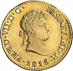 Large Obverse for 1/2 Escudo 1815 coin