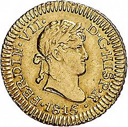 Large Obverse for 1/2 Escudo 1815 coin