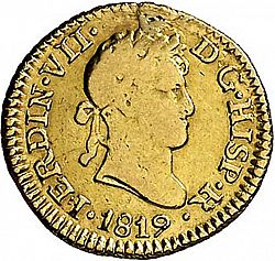 Large Obverse for 1/2 Escudo 1819 coin